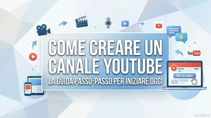 come creare canale youtube copertina